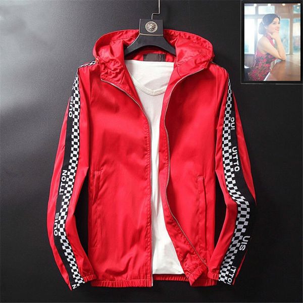 vl man simple hooded brand jacket jacket stitching jacket fashion designer red black new trend men's coat, Black;brown
vl man simple hooded brand jacket jacket stitching jacket fashion designer red black new trend men's coat, Black;brown