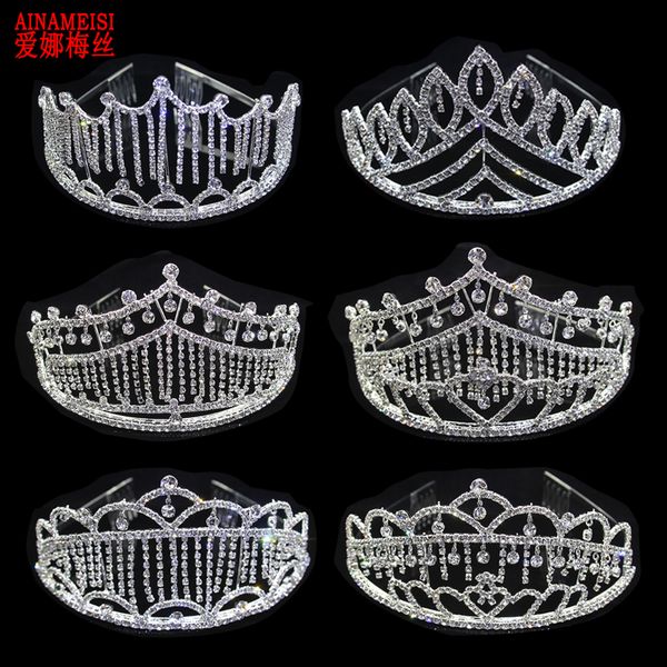 AINAMEISI New Design Silver Bridal Tiaras and Crowns Tassel Rhinestone Big Pageant Crown Women Wedding Headbands Hair Jewelry
AINAMEISI New Design Silver Bridal Tiaras and Crowns Tassel Rhinestone Big Pageant Crown Women Wedding Headbands Hair Jewelry