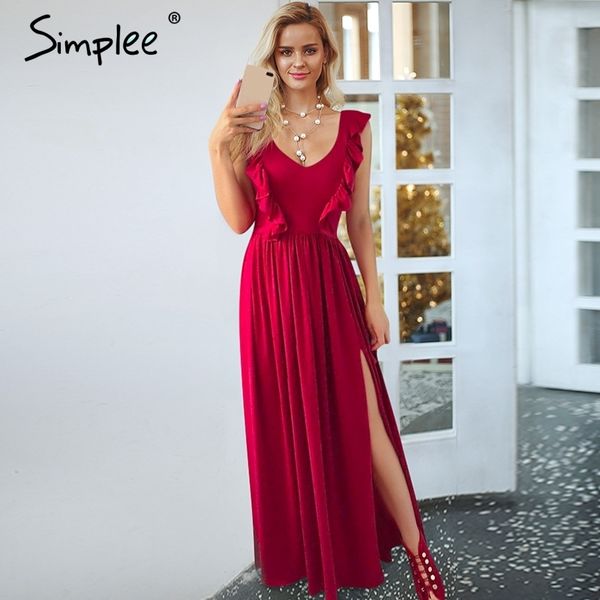 simplee pleated red long women dress ruffles o neck split maxi summer dress 2019 elegant female club vestidos de fiesta, Black;gray
simplee pleated red long women dress ruffles o neck split maxi summer dress 2019 elegant female club vestidos de fiesta, Black;gray