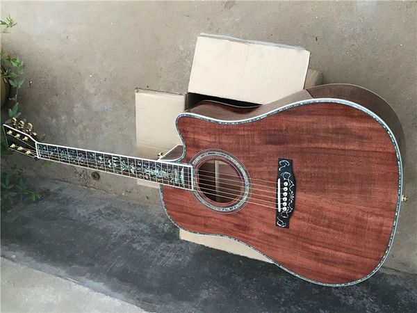 New arrival olid 41inch koa body acou tic guitar with bone nut addle abalone binding and inlay can be cu tomize
New arrival olid 41inch koa body acou tic guitar with bone nut addle abalone binding and inlay can be cu tomize