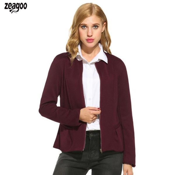 women's suits & blazers women zipper short coats casual work office business suit jackets solid spring autumn blazer, White;black
women's suits & blazers women zipper short coats casual work office business suit jackets solid spring autumn blazer, White;black