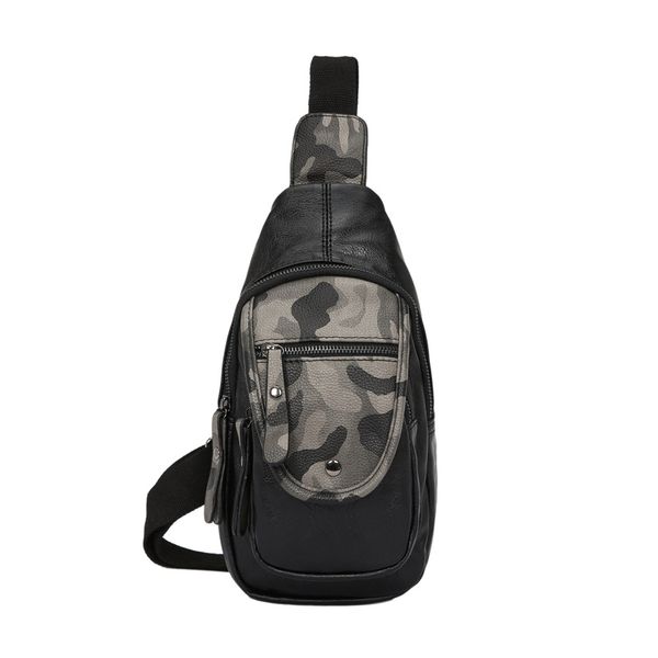 

camo chest bag men's fashion trend shoulder bag multi-functional sports leisure messenger small