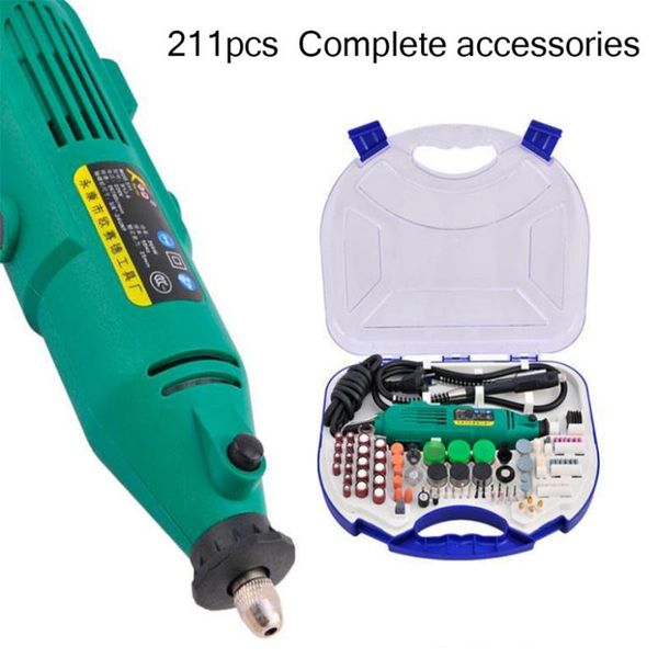 211pcs variable speed electric rotary angle grinder engraving machine polishing machine electric tool micro drill rotating tool
211pcs variable speed electric rotary angle grinder engraving machine polishing machine electric tool micro drill rotating tool
