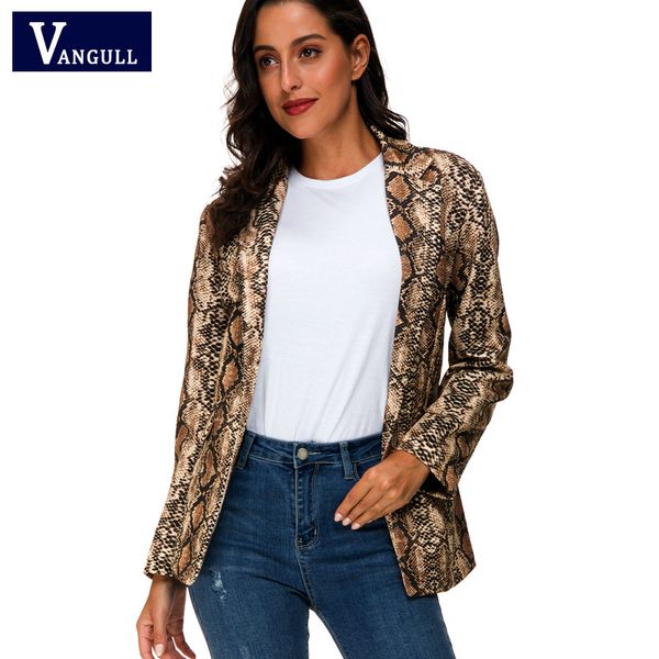 vangull women england style snake print blazer 2019 new spring pockets notched collar long sleeve coat female outerwear, White;black
vangull women england style snake print blazer 2019 new spring pockets notched collar long sleeve coat female outerwear, White;black