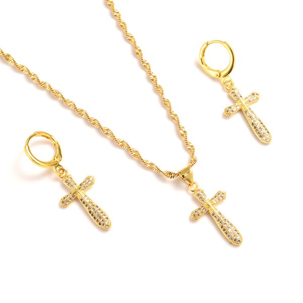 new african jewelry sets fine yellow gold gf crystal cross white inlay cz pendant necklace for women chain girls kids party, Silver
new african jewelry sets fine yellow gold gf crystal cross white inlay cz pendant necklace for women chain girls kids party, Silver