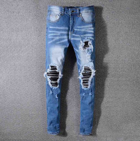 designer amiri mens jeans hole trend brand selling fashion slim private custom tide male trousers outdoor sport man cowboy pants, Blue 
designer amiri mens jeans hole trend brand selling fashion slim private custom tide male trousers outdoor sport man cowboy pants, Blue