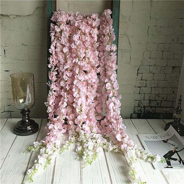 120cm long fake flowers wisteria vine rattan flowers for wedding arch party decoration white vine artificial flowers flores garland wreath
120cm long fake flowers wisteria vine rattan flowers for wedding arch party decoration white vine artificial flowers flores garland wreath