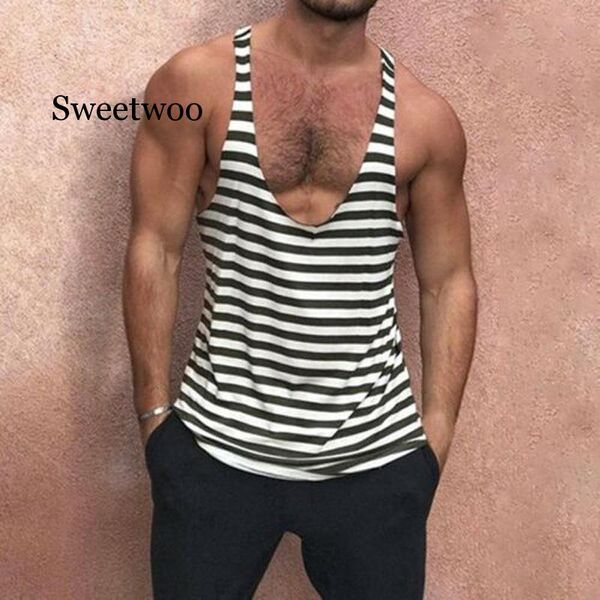 2020 new style men' casual stripe sleeveless shirt muscle fitness gym sport outdoors vest, White;black
2020 new style men' casual stripe sleeveless shirt muscle fitness gym sport outdoors vest, White;black
