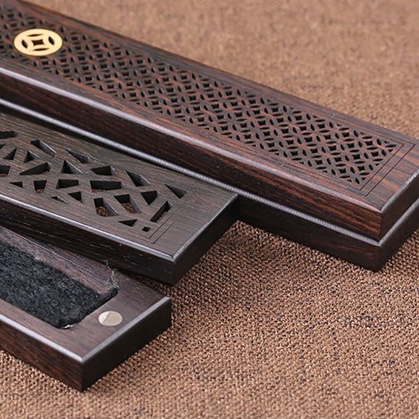 1pcs black wooden incense holder incense coffin burner wood incense burner box aromatherapy censer for home office
1pcs black wooden incense holder incense coffin burner wood incense burner box aromatherapy censer for home office