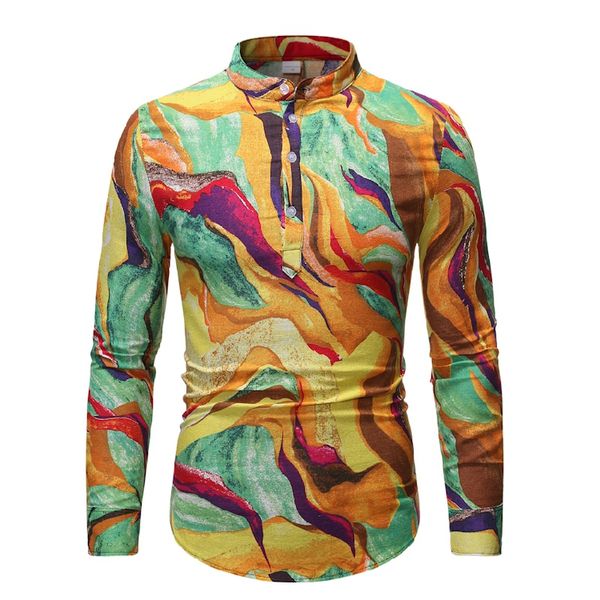 2020 new oil painting print mandarin collar shirt for men streetwear slim fit hawaiian style shirt, White;black
2020 new oil painting print mandarin collar shirt for men streetwear slim fit hawaiian style shirt, White;black