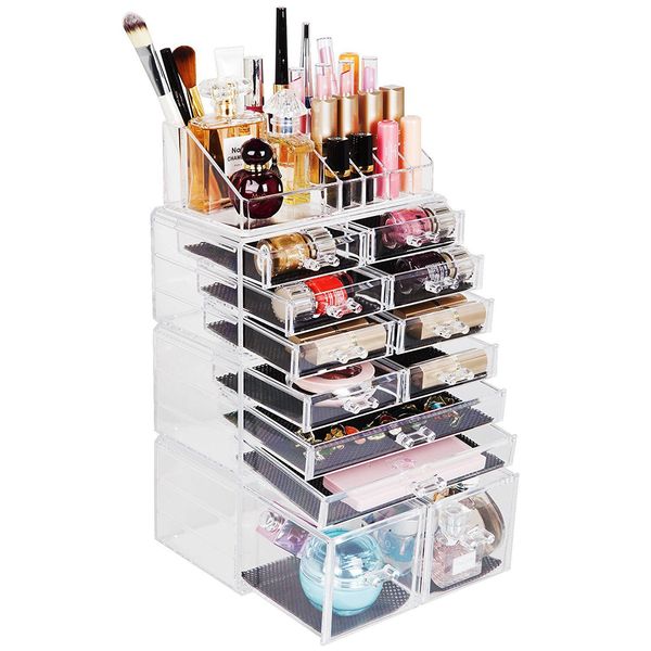 in stock professional 4 pcs / set delicate plastic cosmetics organizer storage rack transparent us shipping
in stock professional 4 pcs / set delicate plastic cosmetics organizer storage rack transparent us shipping