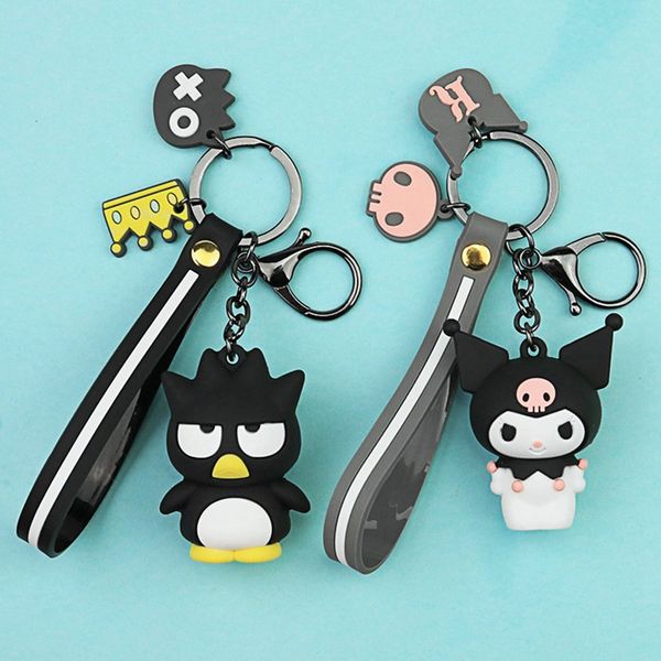 cartoon cute keychains women girls charm bags key chain accessories pendant car new key ring, Silver