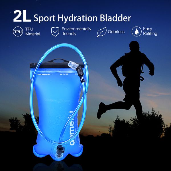 2 liter hydration bladder leak proof hydration pack water reservoir bag for cycling running hiking climbing