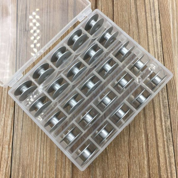 empty bobbins spool metal case with 25 grid storage case box for brother janome singer elna sewing machine reels, Black
empty bobbins spool metal case with 25 grid storage case box for brother janome singer elna sewing machine reels, Black