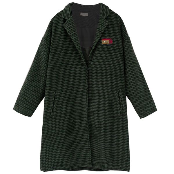 spring new vintage winter women woolen coat casual loose femme dark green long jackets thicken warm outwear house embroidery, Black
spring new vintage winter women woolen coat casual loose femme dark green long jackets thicken warm outwear house embroidery, Black
