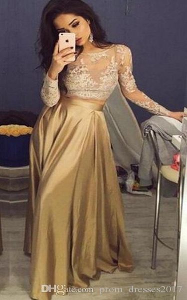 lace long sleeve gold two piece evening dresses satin prom gowns sheer golden mother of the bride party dresses, Black;red
lace long sleeve gold two piece evening dresses satin prom gowns sheer golden mother of the bride party dresses, Black;red