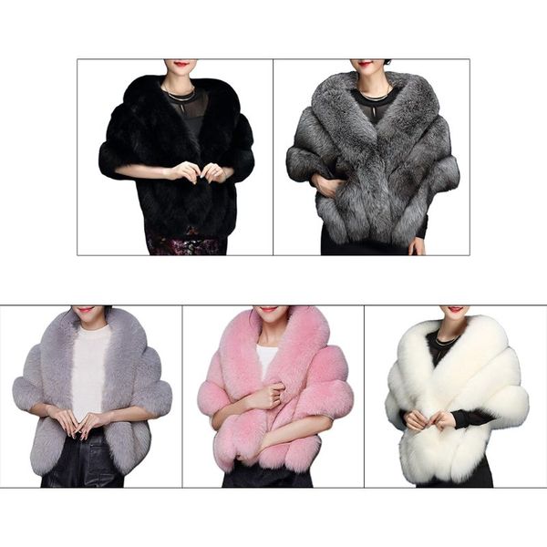 women winter fluffy plush coat jacket wrap wedding bridal shawl cape warm poncho, Blue;gray
women winter fluffy plush coat jacket wrap wedding bridal shawl cape warm poncho, Blue;gray