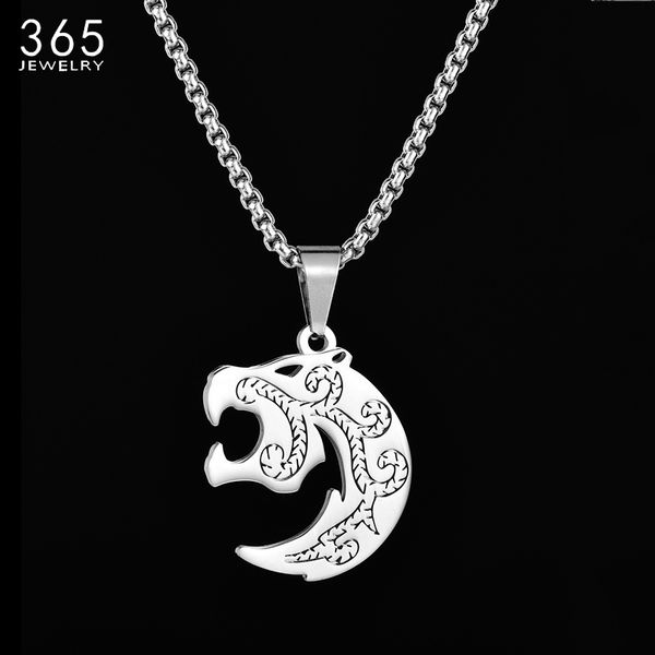 new fashion stainless steel tiger head pendant necklace silver color simple long chain necklace for birthday present
new fashion stainless steel tiger head pendant necklace silver color simple long chain necklace for birthday present