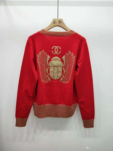 624 2019 summer brand same style kint crew neck red flora print cardigan long sleeve prom sweater luxury womens clothes qian, White
624 2019 summer brand same style kint crew neck red flora print cardigan long sleeve prom sweater luxury womens clothes qian, White