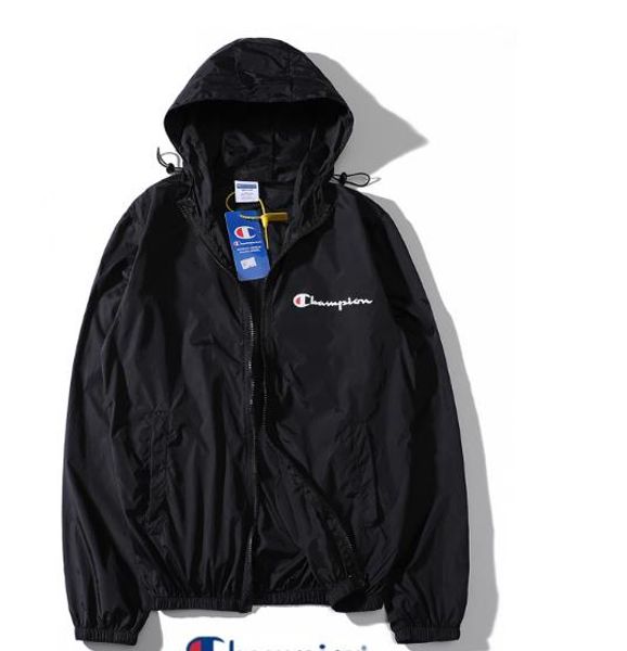 brand designer men jacket coat sunscreen casual mens clothing jackets with letter printed lapel hooded black windbreaker streetwear, Black;brown