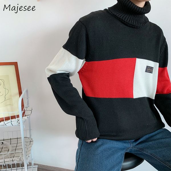 men sweaters ins patchwork simple turtleneck all-match daily outwear new streetwear bf mens korean style harajuku ulzzang chic, White;black
men sweaters ins patchwork simple turtleneck all-match daily outwear new streetwear bf mens korean style harajuku ulzzang chic, White;black