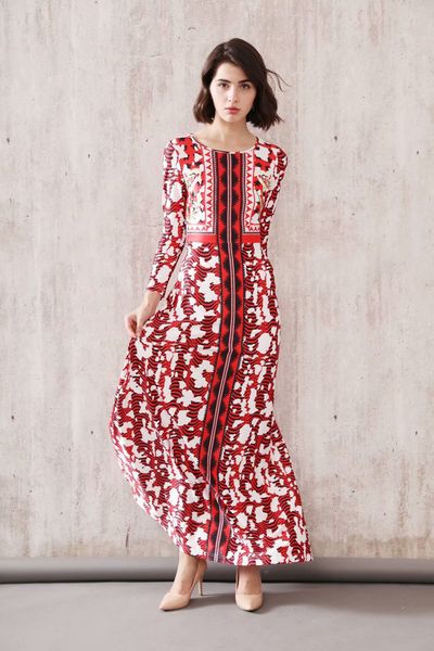 women's runway dresses o neck long sleeves printed high street fashion casual long dresses, Black
women's runway dresses o neck long sleeves printed high street fashion casual long dresses, Black
