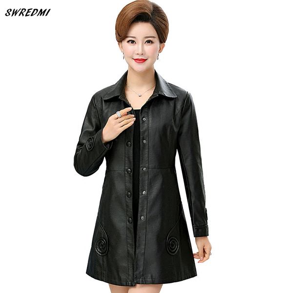 swredmi long women's leather coat 2019 new autumn and winter leather trench female plus size 5xl lady clothing jackets, Black
swredmi long women's leather coat 2019 new autumn and winter leather trench female plus size 5xl lady clothing jackets, Black