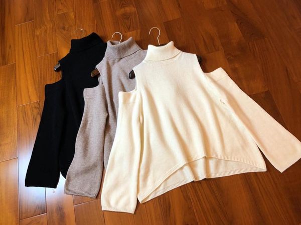 2019 new ladies fashion long-sleeved casual high-necked off-the-shoulder cashmere wool short short pullover 1112, White;black
2019 new ladies fashion long-sleeved casual high-necked off-the-shoulder cashmere wool short short pullover 1112, White;black