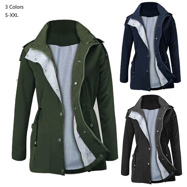 europe 2019 spring autumn women waterproof coats medium long casual hooded outerwear female trench coats fashion lady clothing, Tan;black
europe 2019 spring autumn women waterproof coats medium long casual hooded outerwear female trench coats fashion lady clothing, Tan;black