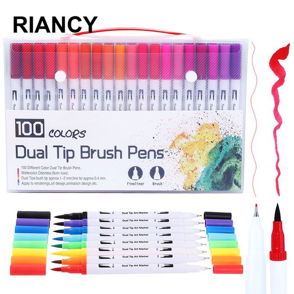 12/18/24/36/48/72/100pcs colors fineliner dual tip brush pens drawing painting watercolor art marker pens school supplies 04350
12/18/24/36/48/72/100pcs colors fineliner dual tip brush pens drawing painting watercolor art marker pens school supplies 04350