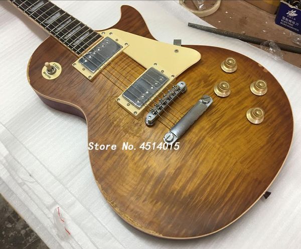 1959 STD # 6 Билли Бонс Подпись Pearl Gate Русый Heavy Relic Электрогитара One Piece Mahogany Тело Шея, Little Pin ABR Bridge
1959 STD # 6 Билли Бонс Подпись Pearl Gate Русый Heavy Relic Электрогитара One Piece Mahogany Тело Шея, Little Pin ABR Bridge