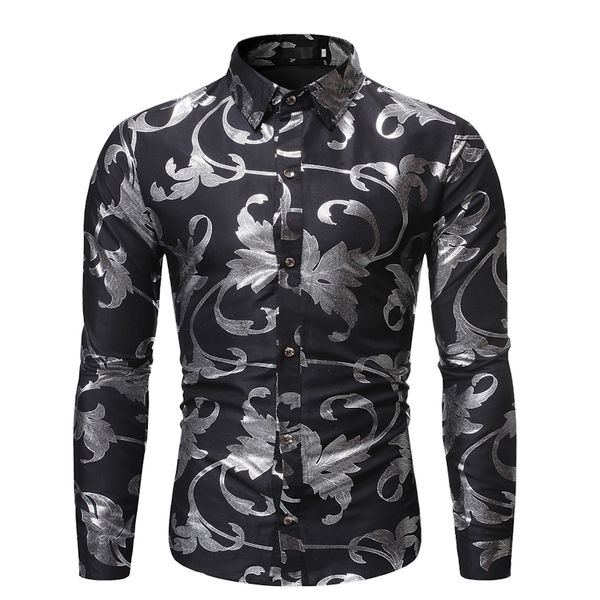 2019 gold black shirt men new slim fit long sleeve masculina gold black chemise homme social men club prom shirt, White;black
2019 gold black shirt men new slim fit long sleeve masculina gold black chemise homme social men club prom shirt, White;black