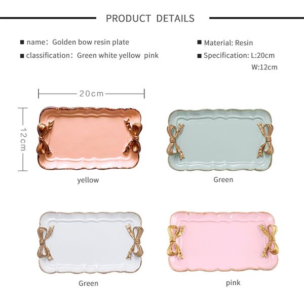european style bow cake storage trays makeup organizer dessert plate square decor tray kitchen storage trays 12x20cm
european style bow cake storage trays makeup organizer dessert plate square decor tray kitchen storage trays 12x20cm