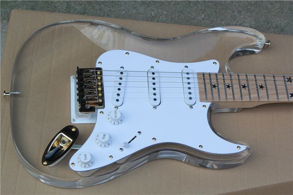 # crystal electric guitar plexiglass acrylic body maple fingerboard five-star product new
# crystal electric guitar plexiglass acrylic body maple fingerboard five-star product new