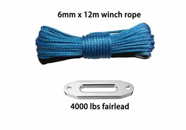 6mm x 12m plasma cable with 4000lbs fairlead synthetic winch line uhmwpe rope with sheath car accessories
6mm x 12m plasma cable with 4000lbs fairlead synthetic winch line uhmwpe rope with sheath car accessories