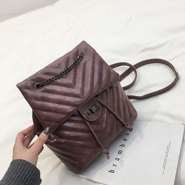 2018 women's backpack luxury pu women multipurpose backpack lingge black women travel leisure
2018 women's backpack luxury pu women multipurpose backpack lingge black women travel leisure