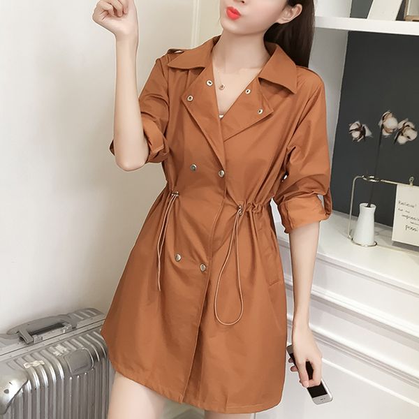 ailegogo new spring women lace up trench coat casual slim medium long coats turn-down collar button outwear female, Tan;black
ailegogo new spring women lace up trench coat casual slim medium long coats turn-down collar button outwear female, Tan;black