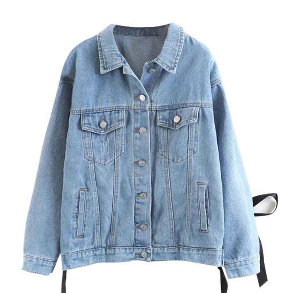 women fashion lace up lattice eyelets back denim jacket ladies elegant autumn casual oversized coat capa mujer, Black;brown
women fashion lace up lattice eyelets back denim jacket ladies elegant autumn casual oversized coat capa mujer, Black;brown
