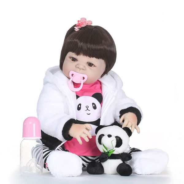 22inch 55cm full silicone vinyl reborn girl baby doll toys with panda 22inch newborn bebe princess babies alive bath toy play house toy
22inch 55cm full silicone vinyl reborn girl baby doll toys with panda 22inch newborn bebe princess babies alive bath toy play house toy