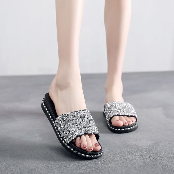 bling slippers women casual glitter rhinestone crystal summer slippers non-slip flat slides shiny home shoes beach slippers, Black
bling slippers women casual glitter rhinestone crystal summer slippers non-slip flat slides shiny home shoes beach slippers, Black