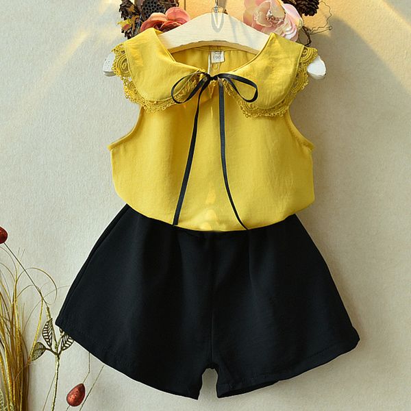 children clothing 2019 summer girls clothes set turn down collar and shorts 2 pcs suit for girl kids clothes 3 6 7 years, White
children clothing 2019 summer girls clothes set turn down collar and shorts 2 pcs suit for girl kids clothes 3 6 7 years, White