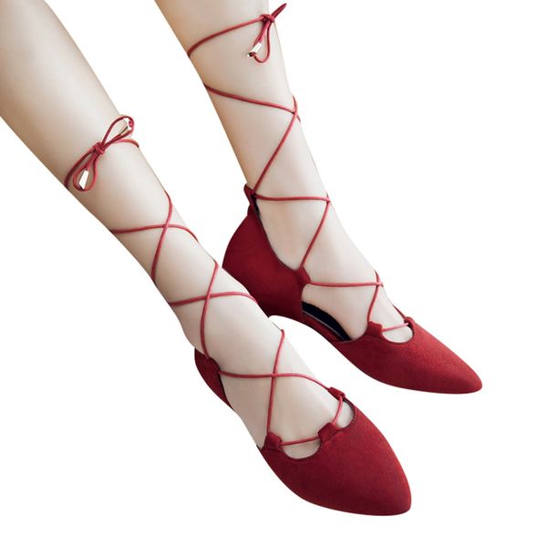 ladies flats lace up straps single shoes side size sandalias ladies fashion nude boots suede pointed sandals toe pumps shoes, Black
ladies flats lace up straps single shoes side size sandalias ladies fashion nude boots suede pointed sandals toe pumps shoes, Black