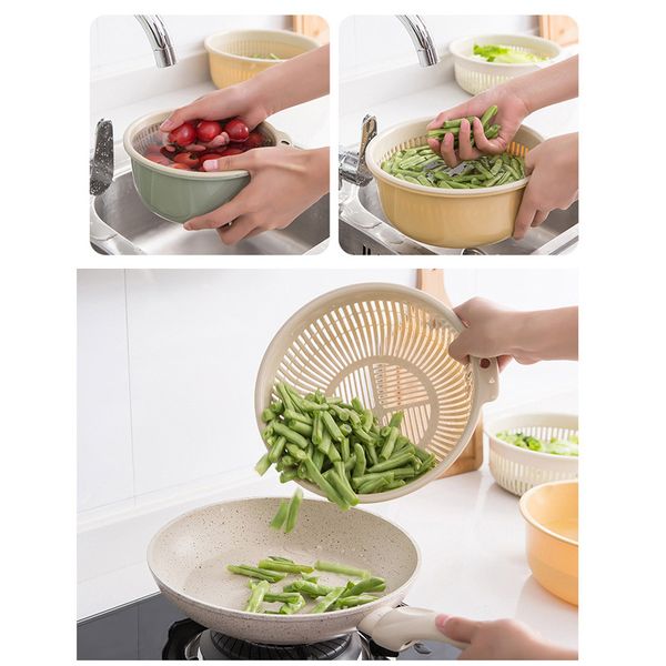 kitchen double fruit and vegetable plastic contrasting color kitchen storage washing drain basket small simple style termomix t3
kitchen double fruit and vegetable plastic contrasting color kitchen storage washing drain basket small simple style termomix t3