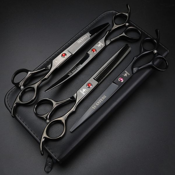 7 inch 4pcs pet grooming scissors set straight cut teeth cut curved scissors pet grooming cat dog shear
7 inch 4pcs pet grooming scissors set straight cut teeth cut curved scissors pet grooming cat dog shear