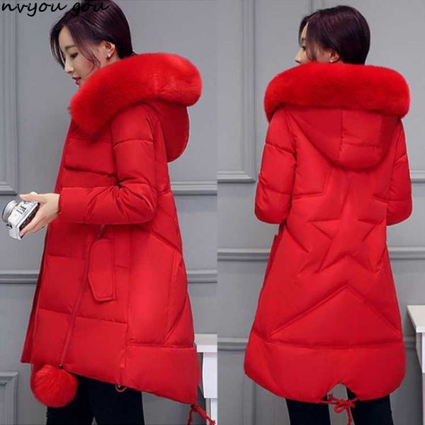 nvyou gou 2018 winter women hooded long down coat fur collar thicken loose parkas asymmetric length warm overcoat plus size 7xl, Black
nvyou gou 2018 winter women hooded long down coat fur collar thicken loose parkas asymmetric length warm overcoat plus size 7xl, Black