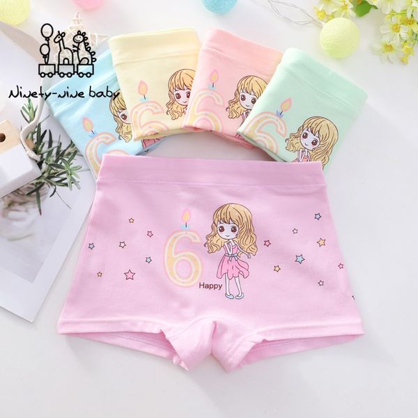 4pcs/set cotton boxer briefs girls panties lovely girls print children underwear for kid clothes teenage panties 3-10t, Camo