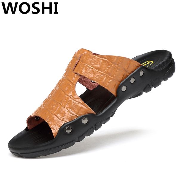 2018 new summer outdoor beach slippers men non-slip genuine leather soft comfortable flip flops super big size 50 51 52 w5, Black
2018 new summer outdoor beach slippers men non-slip genuine leather soft comfortable flip flops super big size 50 51 52 w5, Black