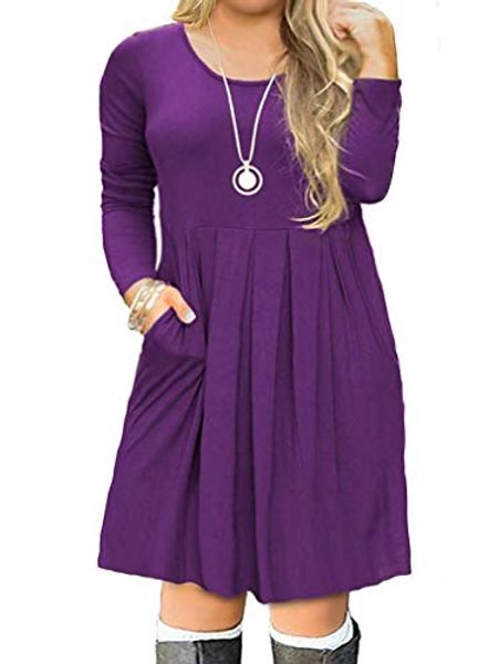 casual dresses vislily women's plus size long sleeve pleated swing dress with pockets xl-4xl, Black;gray
casual dresses vislily women's plus size long sleeve pleated swing dress with pockets xl-4xl, Black;gray