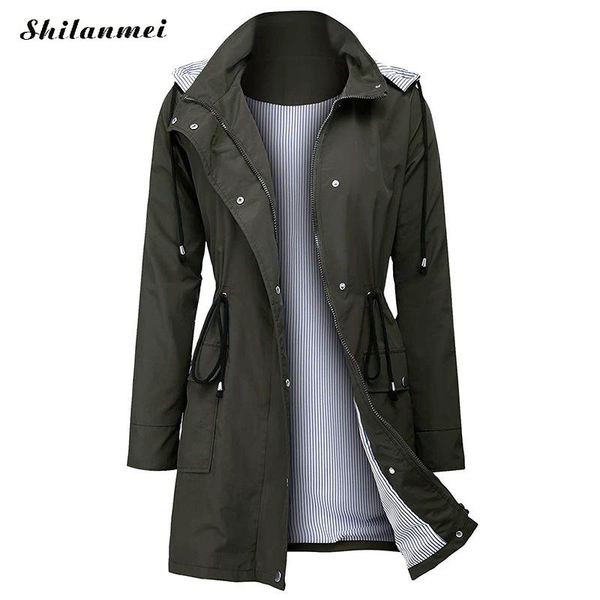women outdoor waterproof outerwear fashion long sleeve hooded raincoat windbreaker hiking trench coats ladies casual solid color, Tan;black
women outdoor waterproof outerwear fashion long sleeve hooded raincoat windbreaker hiking trench coats ladies casual solid color, Tan;black