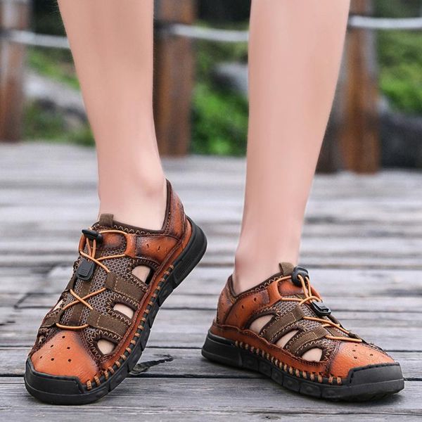 men sandals genuine leather sandals men outdoor casual shoes breathable fisherman shoes beach may28, Black
men sandals genuine leather sandals men outdoor casual shoes breathable fisherman shoes beach may28, Black